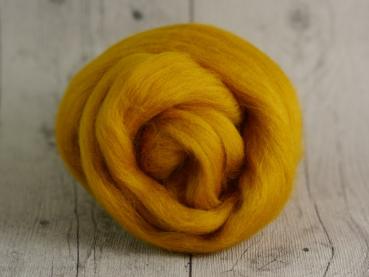 Chunky Wolle saffran gelb 100% Schurwolle vom Merinoschaf